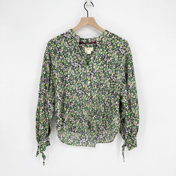 Maeve Anthropologie Ashleigh Puff Sleeved Button Down Blouse Floral Women's S - Picture 2 of 10